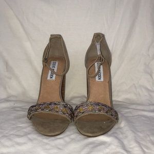 Brand new Steve Madden strappy stacked block heel